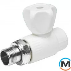 Полипропиленовый шаровый кран Berkeplastik для радиаторов 20x1/2", Тип резьбы: Наружная, Диаметр резьбы: 1/2", Диаметр (мм): 20, фото 