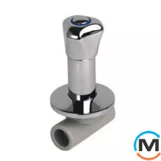 Полипротиленовый вентиль Berkeplastik с удлиненной хромированой ручкой 32 мм, Диаметр (мм): 32, фото 