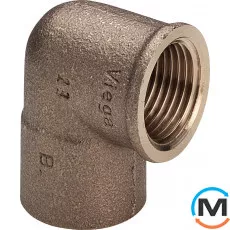Коліно Ø22 х 3/4" В (бронзове) -107581 Viega GmbH 94090g, Варіант: Просте, Тип різьблення: Внутрішня, Діаметр різьблення: 3/4", Діаметр (мм): 22, фото 