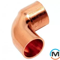 Коліно мідне IBP 90° довге (1 Муфта) 108, Варіант: 1 муфта, Градус (град.): 90, Виконання: Довге, Діаметр (мм): 108, фото 