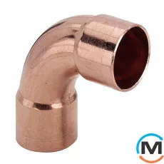 Колено медное IBP 90° короткое (2 муфты) 18, Вариант: 2 муфты, Градус (град.): 90, Исполнение: Короткое, Диаметр (мм): 18, фото 