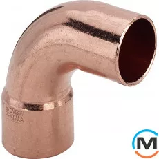 Коліно Ø35 (мідне) 1 муфта 90° -107079 Viega GmbH 95092, Варіант: 1 муфта, Градус (град.): 90, Виконання: Короткий, Діаметр (мм): 35, фото 