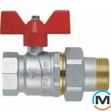 Кран кульовий з американкою (метелик) Fiv PERFECTA 11/4", фото 