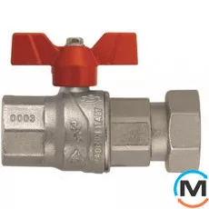 Кран кульовий з накидною гайкою (метелик) Fiv EVOLUTION 1/2"х3/4", фото 