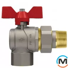 Кран кульовий кутовий з американкою (метелик) Fiv EVOLUTION 1/2", фото 