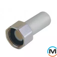 Полипропиленовая муфта Berkeplastik с нак. гайкой перех В.Р. 20x3/4", Тип резьбы: Внутренняя, Диаметр резьбы: 3/4", Диаметр (мм): 20, фото 