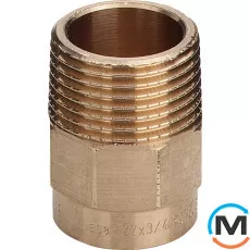 Ніпель Ø22 х 1/2" З (бронзовий) -101749 Viega GmbH 94243g, Варіант: ВН, Тип різьблення: Зовнішня, Діаметр різьблення: 1/2", Діаметр (мм): 22, фото 