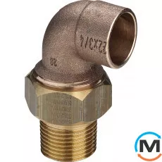 Збірка кутова Ø18 х 3/4" З (бронзова) -120580 Viega GmbH 94098g, Тип різьблення: Зовнішня, Діаметр різьблення: 3/4", Виконання: Кутовий, Діаметр (мм): 18, фото 