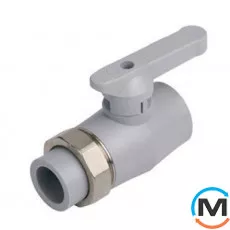 Полипропиленовый шаровый кран Berkeplastik одномест. переход 20 мм, Диаметр (мм): 20, фото 