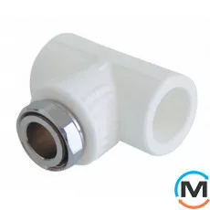 Полипропиленовый тройник Berkeplastik с накидной гайкой 20x3/4", Тип резьбы: Накидная гайка, Диаметр резьбы: 3/4", Диаметр (мм): 20, фото 