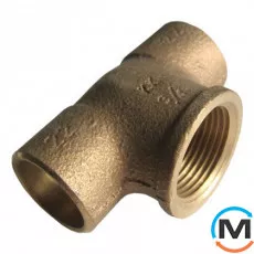 Трійник мідний IBP ПхВРхП 42 - 1/2" - 42, Тип різьблення: Внутрішня, Діаметр різьблення: 1/2", Діаметр (мм): 42, фото 