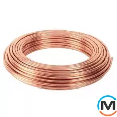 Труба мідна KME Sanco м'яка у бухтах 15 x 1, Тип міді: М'яка, Діаметр (мм): 15, Робочий тиск (бар): 15, Товщина стінки (мм): 1, фото 