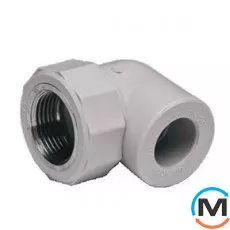 Поліпропіленовий кут Berkeplastik В.Р. 32x1/2", Тип різьблення: Внутрішня, Діаметр різьблення: 1/2", Діаметр (мм): 32, фото 