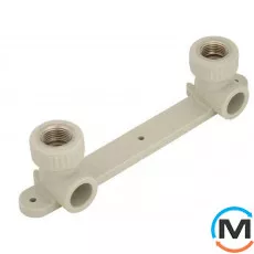 Полипропиленовый угол Berkeplastik настенная планка В.Р. 25x1/2", Тип резьбы: Внутренняя, Диаметр резьбы: 1/2", Диаметр (мм): 25, фото 