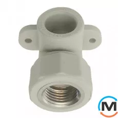 Полипропиленовый угол Berkeplastik настенный В.Р. 25x1/2", Вариант: Простой, Тип резьбы: Внутренняя, Диаметр резьбы: 1/2", Диаметр (мм): 25, Рабочее давление (бар): 25, фото 