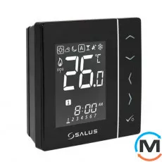 Беспроводной, цифровой регулятор температуры Salus 4в1, черный, 230V, фото 