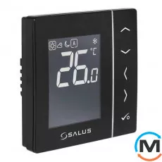 Программируемый, электронный терморегулятор Salus, черный, скрытого монтажа, 230V, фото 