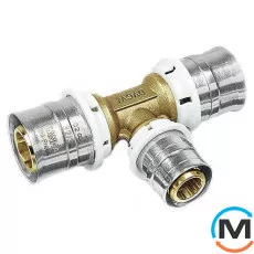 Тройник Sanha 3fit-Press 25130 40х26х40, Модификация: 40х26х40, Назначение труб: Универсальная, Диаметр (мм): 40, Рабочее давление (бар): 10, Материал: Бронза Кремнистая, фото 