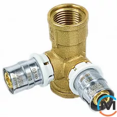 Тройник Sanha 3fit-Press 25478g 20х1/2х20 ВР (настін.), фото 