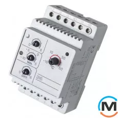 Терморегулятор DEVI Devireg 316 для установки на DIN-рейку, с датчиком NTC на проводе 3 м, фото 