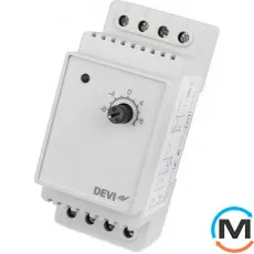 Терморегулятор DEVI Devireg 330 для встановлення на DIN-рейку, з датчиком NTC на дроті 3 м, фото 