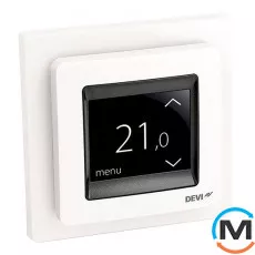 Терморегулятор DEVI Devireg Touch з датчиком підлоги та повітря, білий, Колір: Білий, фото 