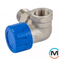 Термостат. клапан никелированный фигура осевая-левая Schlosser DN 15 GZ 1/2xGW1/2, Диаметр резьбы: 1/2", Исполнение: Торцевой левый, Цвет: Никелированный, фото 