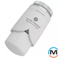 Термостатическая головка Schlosser BRILLANT SH белая, Исполнение: Механическая, Цвет: Белый, Нулевое положение: Есть, Присоединение: М30х1,5, фото 