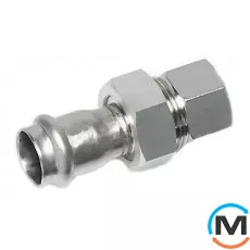 Зганяння з нержавіючої сталі Sanha NiroSan 9330g MVA 42х1 1/2" Пр-ВР, Тип різьблення: Внутрішня, Діаметр різьблення: 1 1/2", Діаметр (мм): 42, фото 