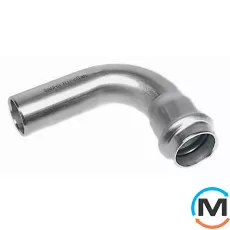 Коліно з нержавіючої сталі Sanha NiroSan (1м) 90* 9001 76,1, Варіант: 1 муфта, Градус (град.): 90, Діаметр (мм): 76, фото 