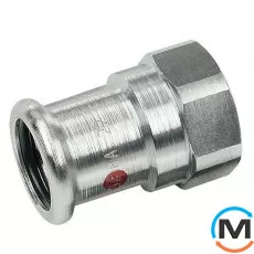 Муфта оцинкована Sanha 24270g 28 х 1/2" Пр-ВР, Варіант: Пр-ВР, Тип різьблення: Внутрішня, Діаметр різьблення: 1/2", Діаметр (мм): 28, фото 