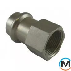 Муфта з нержавіючої сталі Sanha NiroSan 9270g 22х 3/4" Пр-ВР, Тип різьблення: Внутрішня, Діаметр різьблення: 3/4", Діаметр (мм): 22, фото 