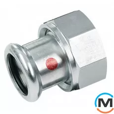 Накидна гайка оцинкована Sanha 24359g 35х1 1/2", Варіант: Пр-ВР, Тип різьблення: Накидна гайка, Діаметр різьблення: 1 1/2", Діаметр (мм): 35, фото 