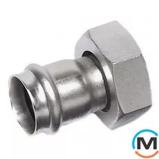 Накидна гайка з нержавіючої сталі Sanha NiroSan 9359M 28х1 1/4", Тип різьблення: Накидна гайка, Діаметр різьблення: 1 1/4", Діаметр (мм): 28, фото 