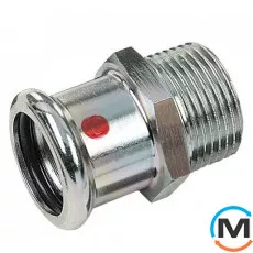 Ніпель оцинкований Sanha 24243g 18х3/4" Пр-ЗР, Варіант: Пр-ЗР, Тип різьблення: Зовнішня, Діаметр різьблення: 3/4", Діаметр (мм): 18, фото 