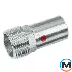 Ніпель оцинкований Sanha 24280g 22ах3/4" ЗПр-ЗР, Варіант: ЗПр-ЗР, Тип різьблення: Зовнішня, Діаметр різьблення: 3/4", Діаметр (мм): 22, фото 