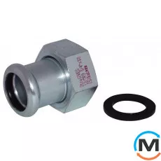 Збірний елемент сталевий Ø22 х 3/4" В оцинкований RM Steelpres 383/002, Тип різьблення: Внутрішня, Діаметр різьблення: 3/4", Діаметр (мм): 22, фото 