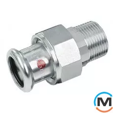 Згон оцинкований Sanha 24333g 42х1 1/2" Пр-ЗР, Тип різьблення: Зовнішня, Діаметр різьблення: 1 1/2", Діаметр (мм): 42, фото 