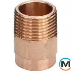 Ніпель Ø10 х 1/2" З (бронзовий) -112400 Viega GmbH 94243g, Варіант: ВН, Тип різьблення: Зовнішня, Діаметр різьблення: 1/2", Діаметр (мм): 10, фото 