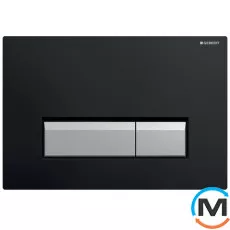 Змивна клавіша Geberit Sigma 40 із системою видалення запаху, чорний/матовий алюміній, фото 