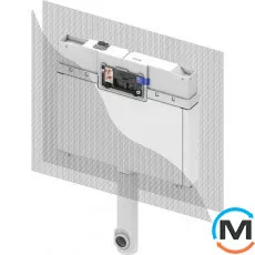 Застінний зливний бачок TECE для установки з підлоговим унітазом, глибина 8 см, фото 