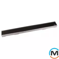 Декоративні грати HL до HL531(.0) з удароміцною скляною вставкою чорного кольору, фото 