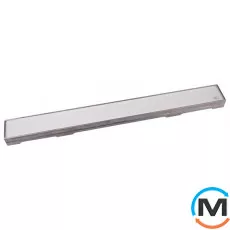 Декоративні грати HL до HL531(.0)/18 з удароміцною скляною вставкою білого кольору, фото 