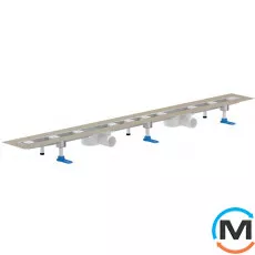 Душовий лоток HL зменшеної висоти із сифоном, випуском DN50. Довжина лотка 1600 мм, фото 