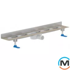 Душовий кутовий лоток HL зменшеної висоти із сифоном, випуском DN50. Довжина лотка 600 мм, фото 