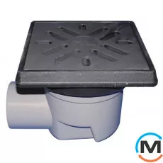 Дворовий трап серії HL Perfekt DN110 горизонтальний 260х260мм, фото 