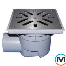 Дворовий трап серії HL Perfekt DN110 горизонтальний 244х244мм, фото 