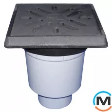 Дворовий трап серії HL Perfekt DN160 вертикальний 260х260мм, фото 