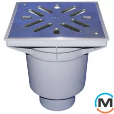 Дворовий трап серії HL Perfekt DN110 вертикальний 244х244мм, фото 