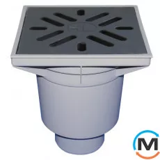 Дворовий трап серії HL Perfekt DN110 вертикальний 244х244мм, фото 